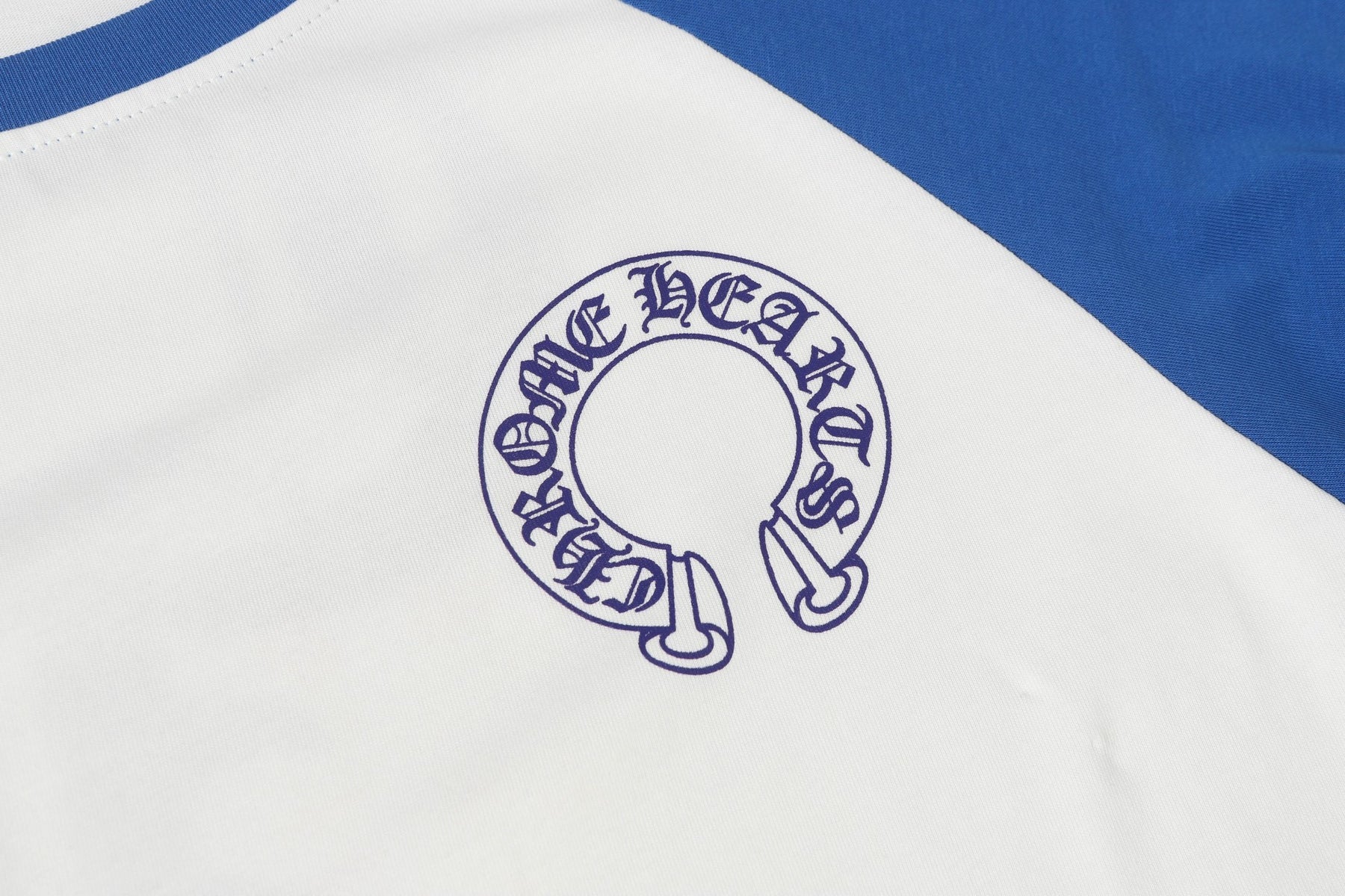 Camisa Manga Longa Chrome Hearts Azul E Branca