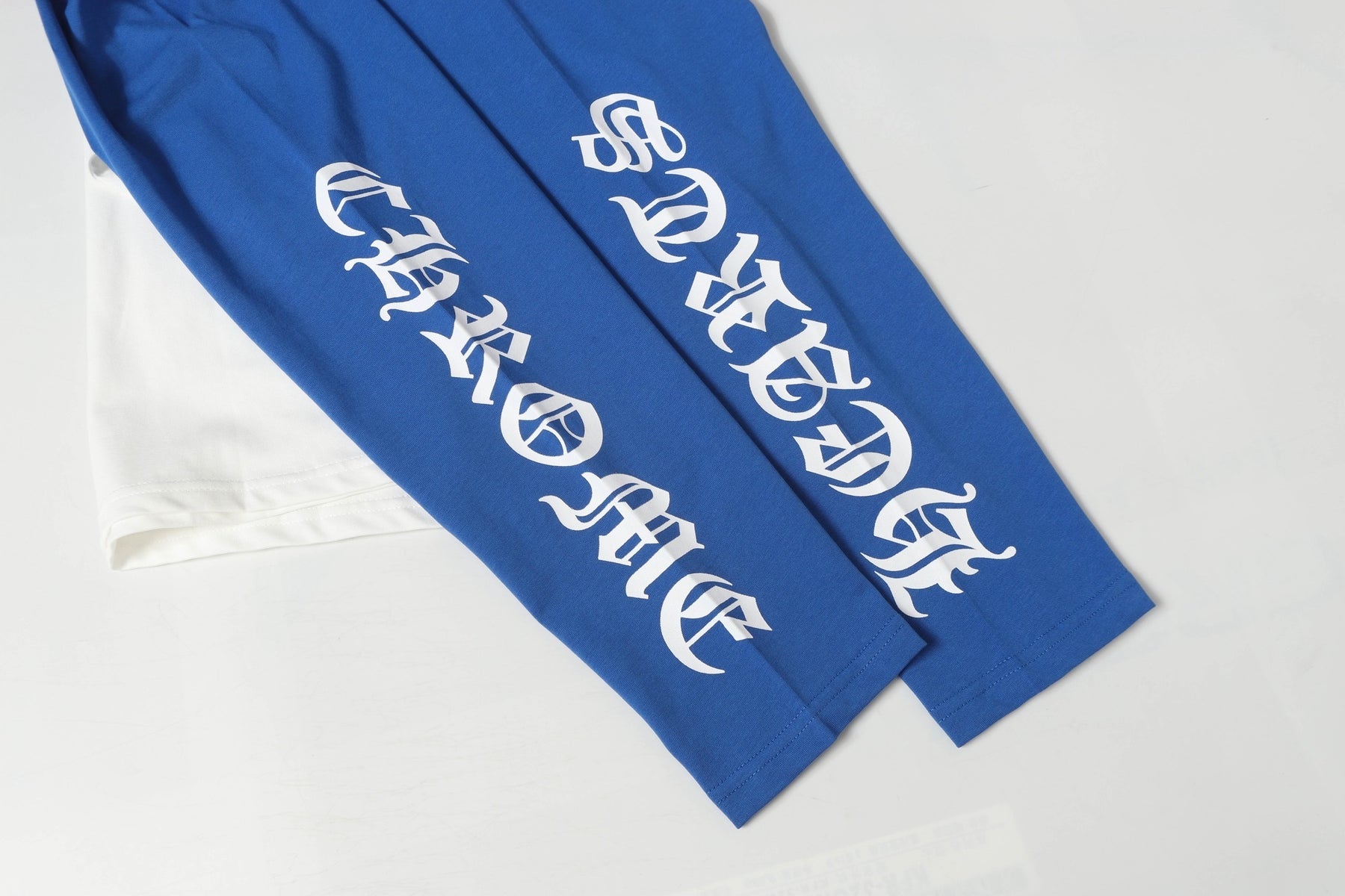 Camisa Manga Longa Chrome Hearts Azul E Branca