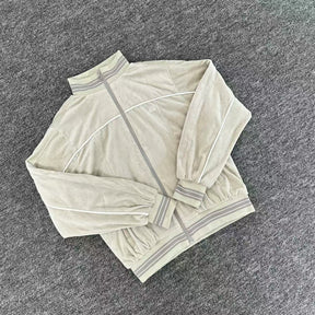 Jaqueta Corteiz VVS Uptown Velour Track Bege