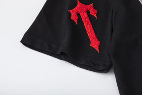 Conjunto C/S Trapstar Arch Chenille Decoded 2.0 - Preto/Vermelho