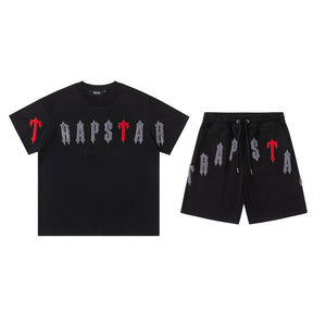 Conjunto C/S Trapstar Arch Chenille Decoded 2.0 - Preto/Vermelho