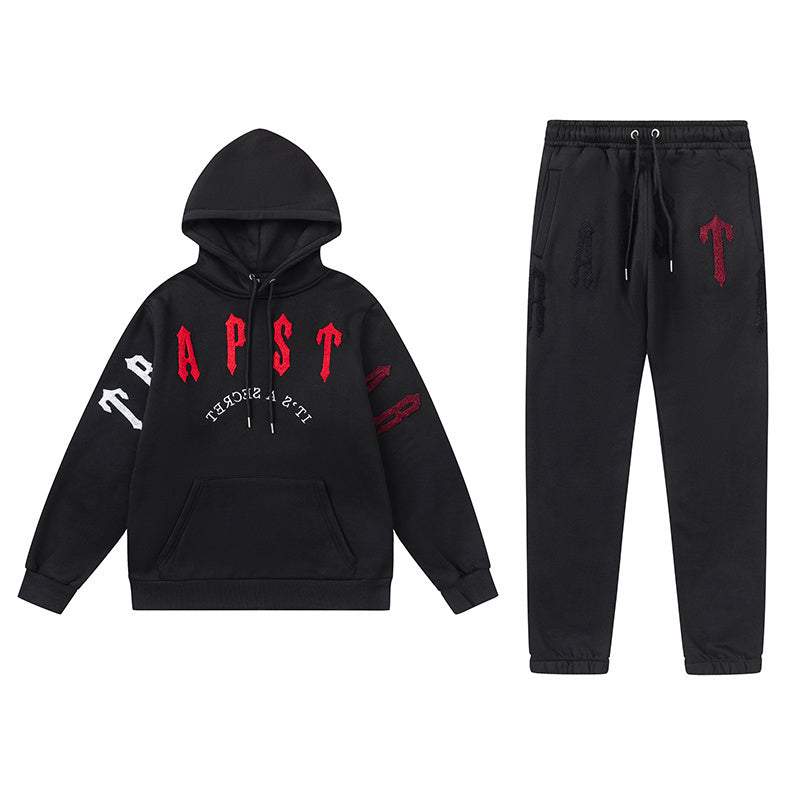 Conjunto TrapStar Chenille Decoded - Preto/Vermelho