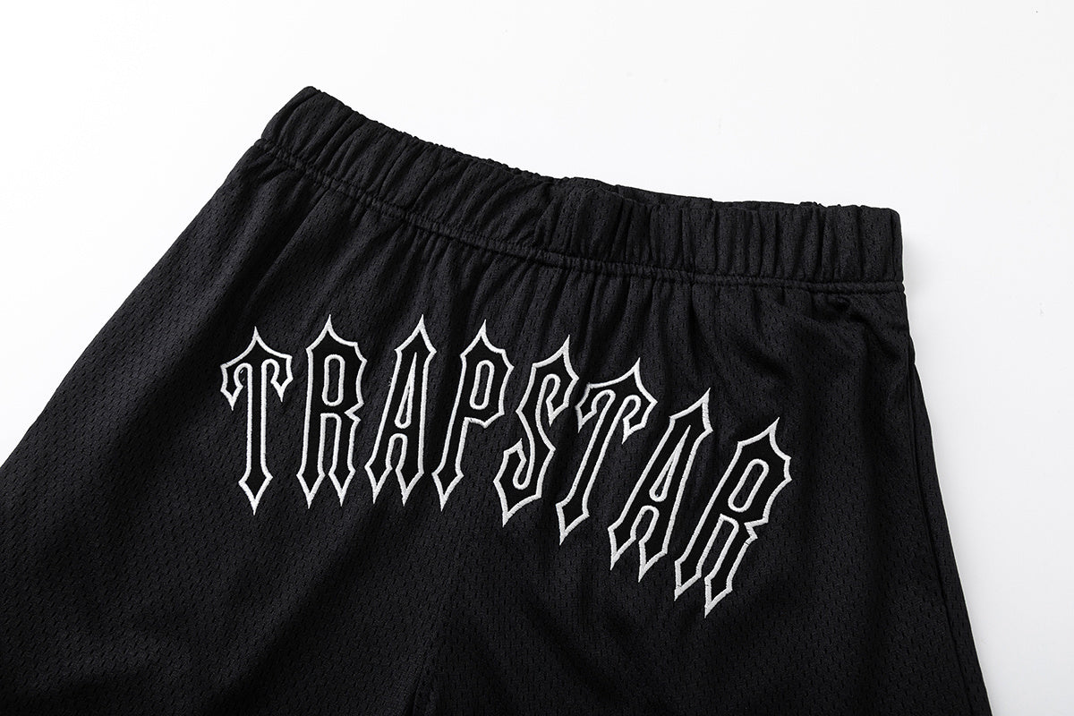 Shorts TrapStar Irongate Arch It's A Secret - Preto/Vermelho