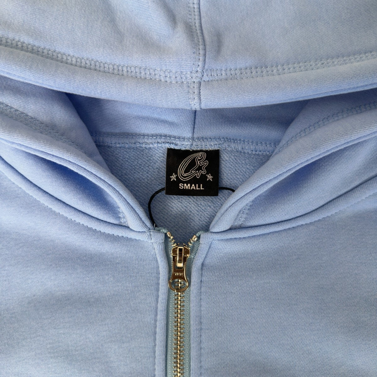 Moletom Corteiz Island Puff Print Zip Baby Blue