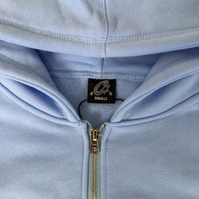 Moletom Corteiz Island Puff Print Zip Baby Blue