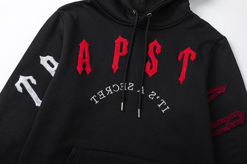 Conjunto TrapStar Chenille Decoded - Preto/Vermelho