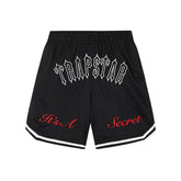 Shorts TrapStar Irongate Arch It's A Secret - Preto/Vermelho