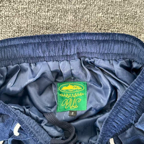 Calça Corteiz VVS Uptown Velour Track Navy