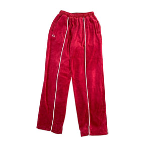 Calça Corteiz VVS Uptown Velour Track Vermelha