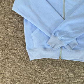 Moletom Corteiz Island Puff Print Zip Baby Blue