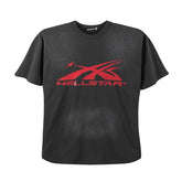 Camiseta Hellstar - Cinza/Vermelho